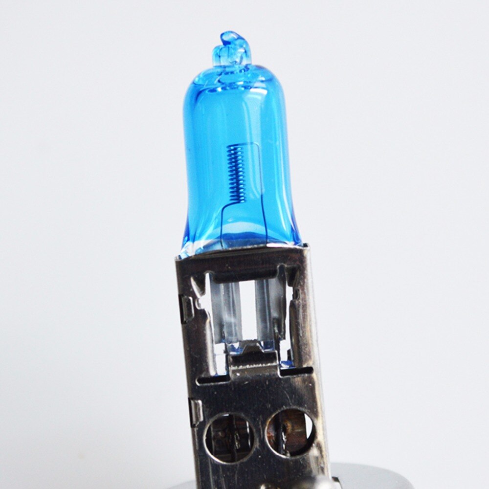 Car Headlight Bulb H1 12V 55W Dark Blue Quartz Glass Super White 5000K Halogen Light Lamp