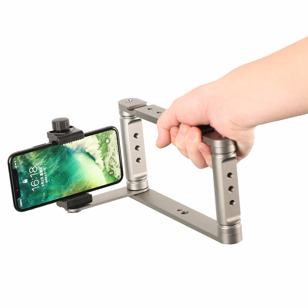 Smartphone Video Rig,for iPhone Filmmaking Recording Vlogging Rig Case,Phone Movies Mount Stabilizer for iPhone 13 12 Pro X