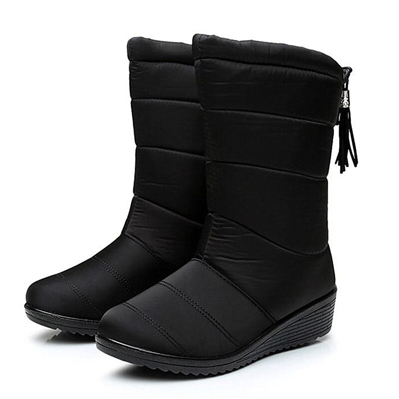 Women Boots Waterproof Down Winter Boots Female Warm Ankle Snow Boots Ladies Shoes Woman Winter Shoes Heels Botas Mujer