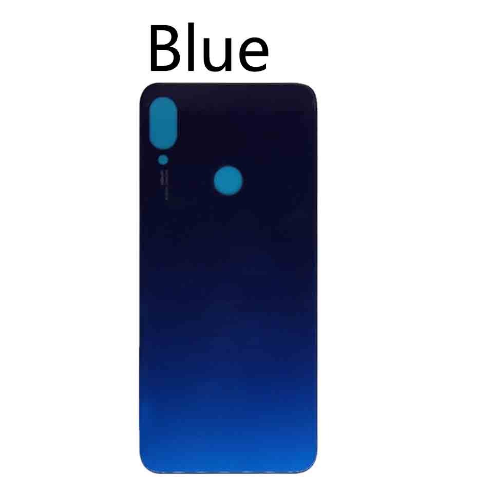 Para xiaomi redmi nnote 7 pro bateria de volta capa painel vidro porta traseira habitação caso substituição do escudo: Blue-No tool