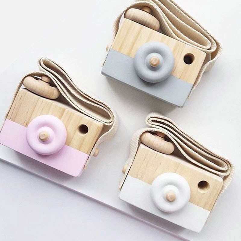 Neugeborenen Fotografie Holz Kamera Baby freundlicher Hängen Kamera Dekoration freundlicher Pädagogisches Spielzeug Geburtstag Weihnachten