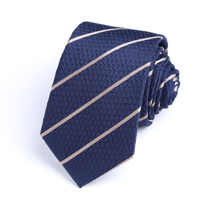 Men's Silk Striped Necktie 7cm Business Casual: D