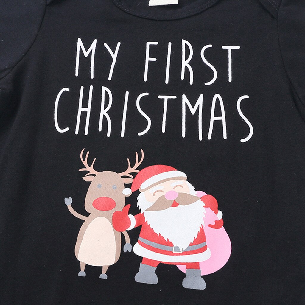 Weihnachten Baby kleidung freundlicher Jungen Hoodie Lange Ärmeln Mit Tätowierung Gedruckt Ärmel Tee Spitzen Vetement Enfant Fille roupas menina