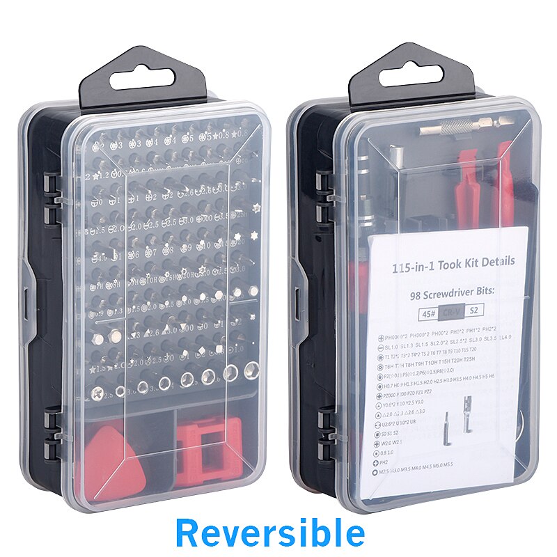 115 in 1 Torx Hex Screwdriver Set Multifunctional Working Mat Precision PC Mobile Phone Repair Device Hand Home Tools QHTITEC