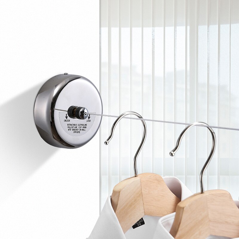 Drying Rack Telescopic Tope For Balcony Bathroom No Punching Wall Hanger Stainless Steel Storage Organizer
