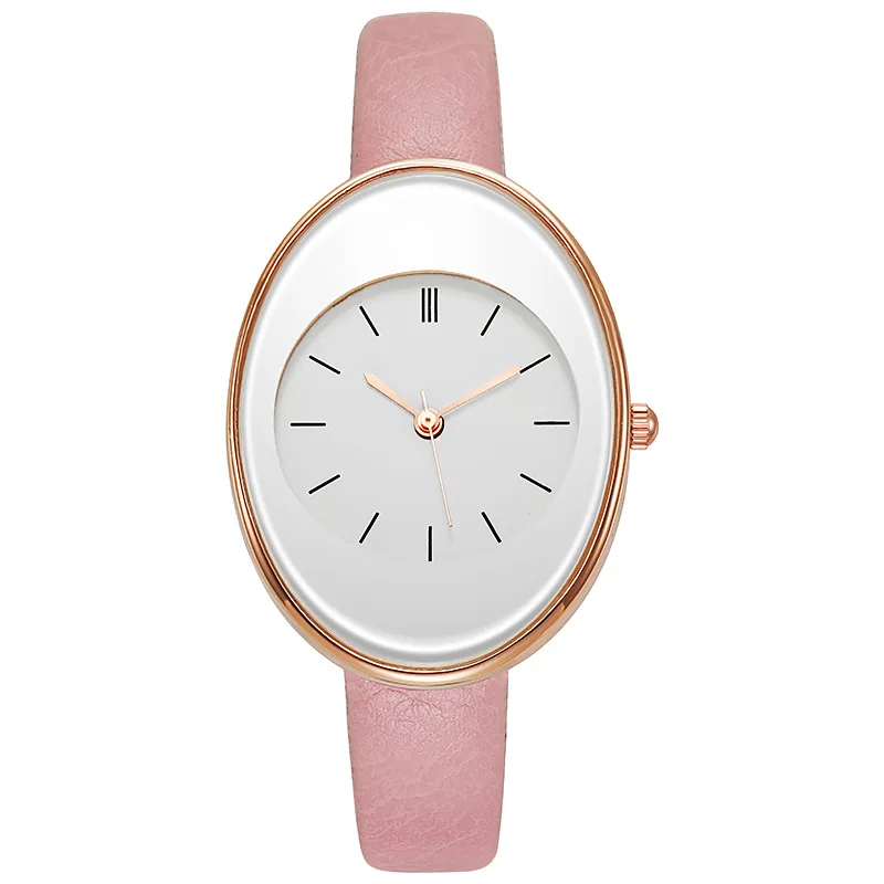 Modehorloge voor dameshorloges Bestverkopende producten Luxe dameshorloge Damespersoonlijkheid Eenvoudige riem Reloj Mujer: Roze
