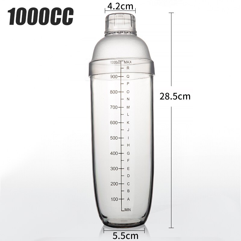 Coctelera de plástico para el hogar, mezclador de bebidas y vino, utensilios de Bar, mezclador de bebidas de cocina, 300ml/500ml/700ml/1000ml: 1000ml