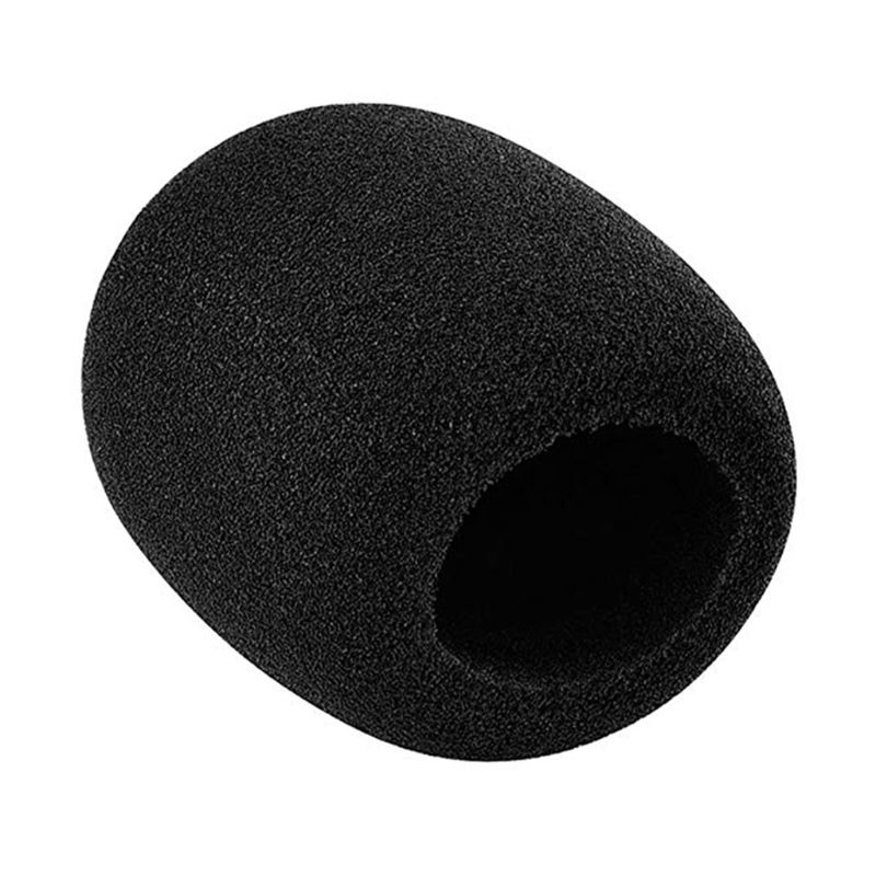 Microphone Black Sponge Cover Breathable Noise Cancelling Windproof Studio Mic Protective Windshield