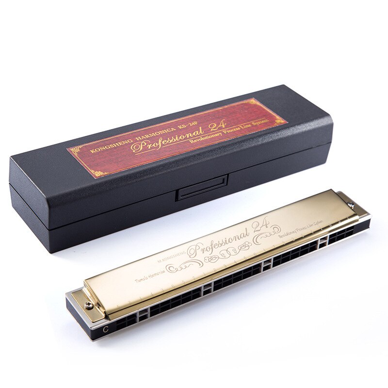 Harmonica 24-Hole Harmonica Confucius Performce Classroom Teaching Beginners Students Adult Playing C Key Harmonica
