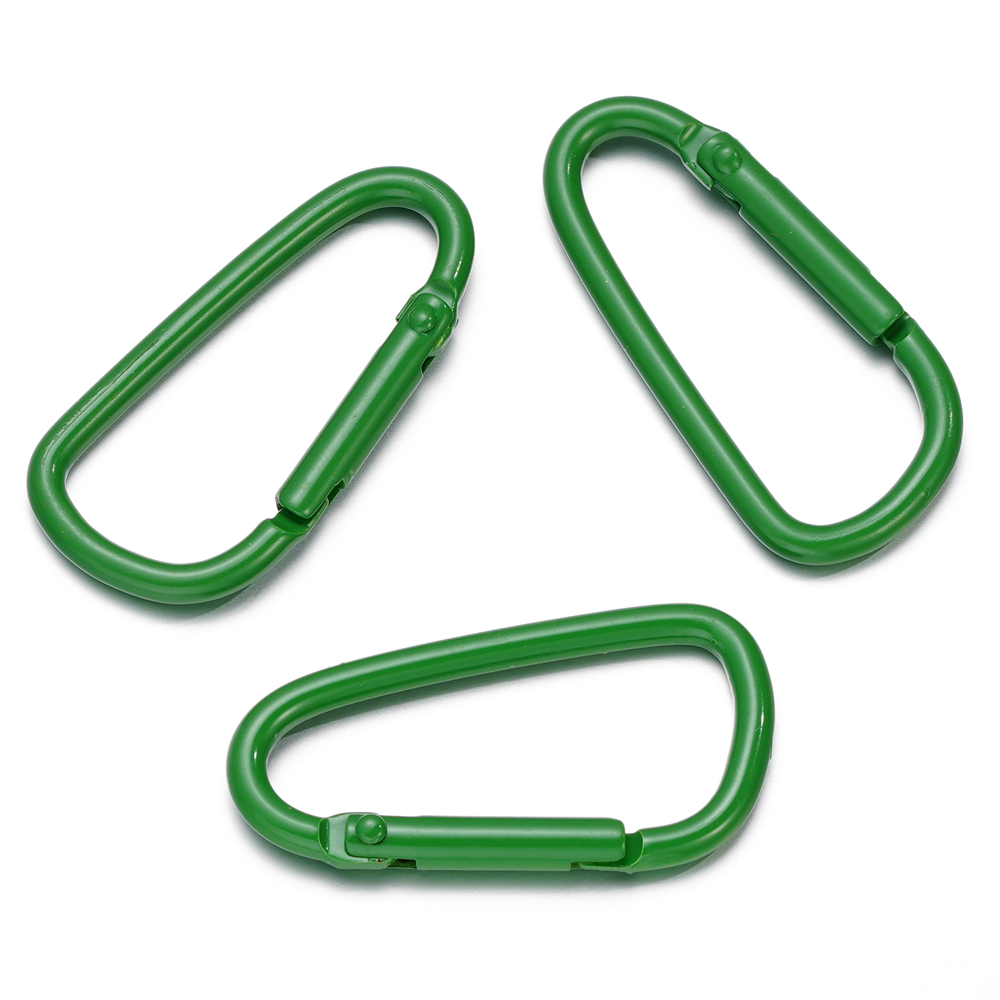 5 pçs/lote 46x23mm D Mosquetão Gancho Liga Colorida Chaveiro Snap Clip Ganchos Para Fazer Jóias Chaveiro Conector DIY Descobertas: CINZA