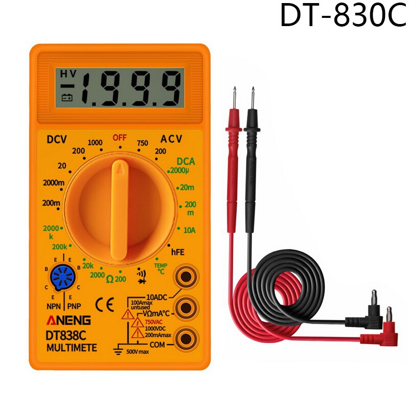 Urijk DT830B Dc/Ad Lcd Digitale Multimeter 750/1000V Voltmeter Amperemeter Ohm Tester Hoge Veiligheid Handheld Meter digitale Multimeter