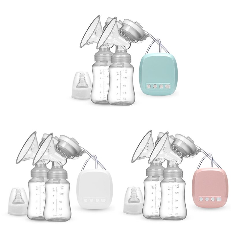 Tire-lait électrique, Portable et Rechargeable, Double pompe en Silicone à piles, pompe à lait Rechargeable Ultra-silencieuse