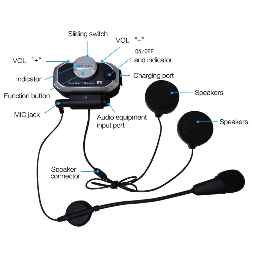 Motorrad Helm Bluetooth Headset V 5,0 Komfortable Motorrad Motorrad Sport Kopfhörer mit Audio- Verstärker Motorrad Teile