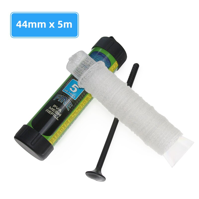 Mosodo PVA Mesh With Tube Soluble Fish Refill Carp Fishing PVA Network Net Bait bag Refill 37mm 25mm 44mm Nets PVA 5m: 44mmx5m