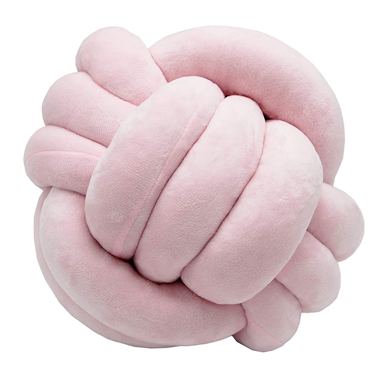 Cuddle Pillow Baby Braided Crib Bumpers Knot Pillow Cushion Newborn Nursery Bedding Room Dector 30*30cm YBD019: B