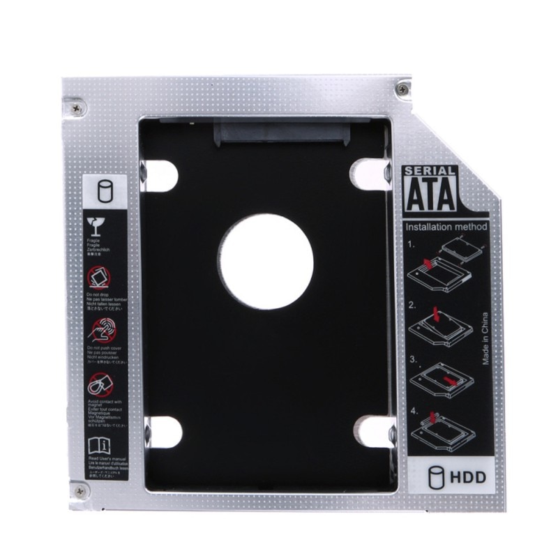 2nd HDD Caddy 12.7mm Aluminium Optibay SATA 3.0 Harde Schijf Box Behuizing DVD Adapter 2.5 SSD 2TB voor Laptop CD-ROM