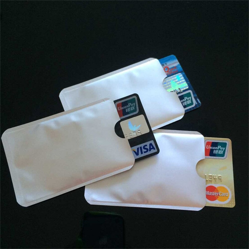 100 stks/set RFID Security Card Blokkeren 13.56mhz NFC Afgeschermde Kaart onbevoegde scannen Id-kaart Bescherming Case