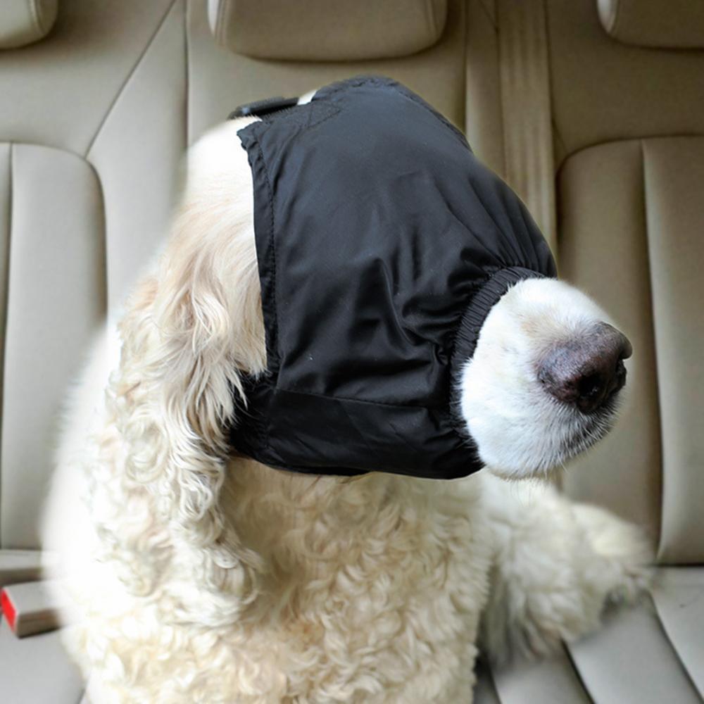 Cache-yeux Anti-mal de voiture, calmant, soulagement de l'anxiété du chien, muselière, couvre-yeux doux et confortable pour dormir