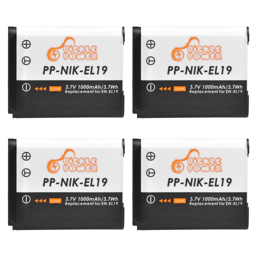 EN-EL19 EN EL19 NP-BJ1 Battery For Nikon Coolpix S2600 S2700 S3100 S3500 S4100 S4150 S4400 S5200 S6400LED USB Charger: green