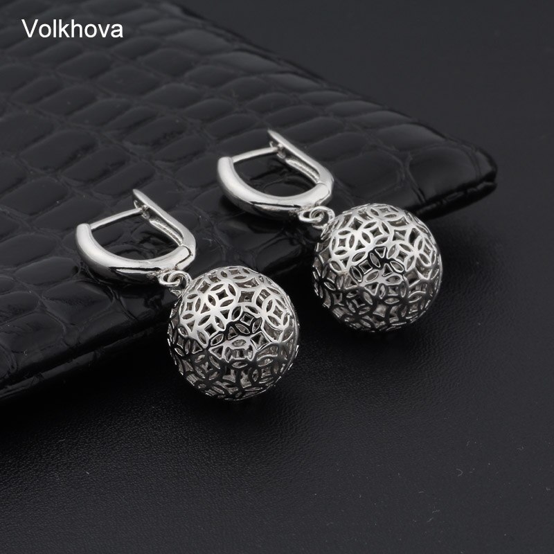 Volkhova Holle Bal Set Mode 585 Rose Goud Kleur Sieraden Kettingen Oorbellen Voor Vrouwen Partij Sieraden