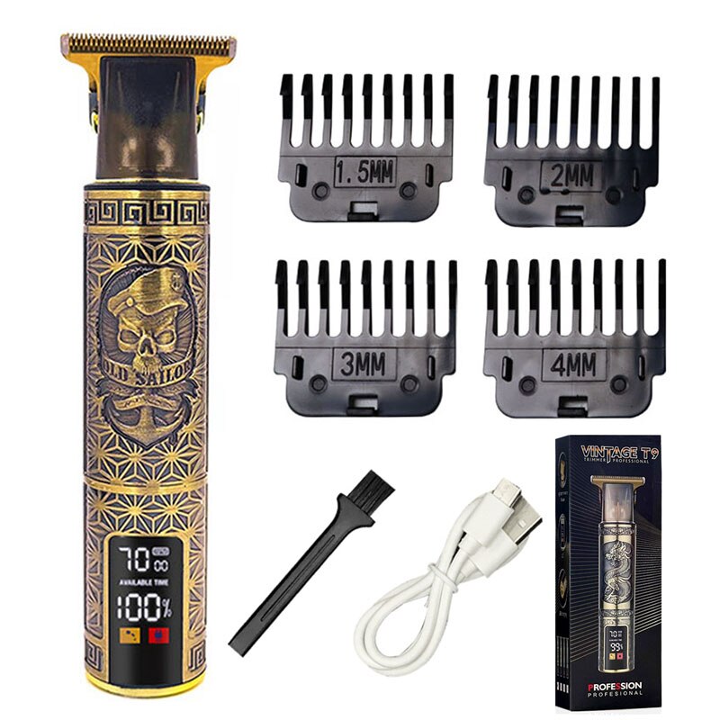 Men's Shaver Hair Clipper Electric shaver Barber trimmer Hair Cutting machine for men Electric Razor beard shaving: T9 pirate