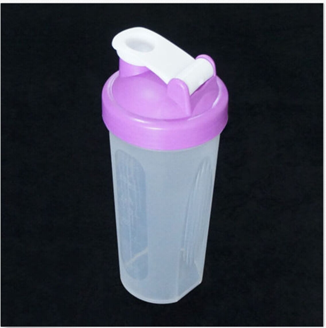 600ml kopp bpa gratis riste protein blender shaker mikser drikke visp ball flaske: Lilla