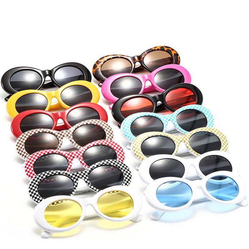 Frauen Schlagkraft Brille Gläser Männer Sonnenbrille Weiblich Männlich Oval Sonnenbrille Schwarz Weiß verrotten Brillen UV400
