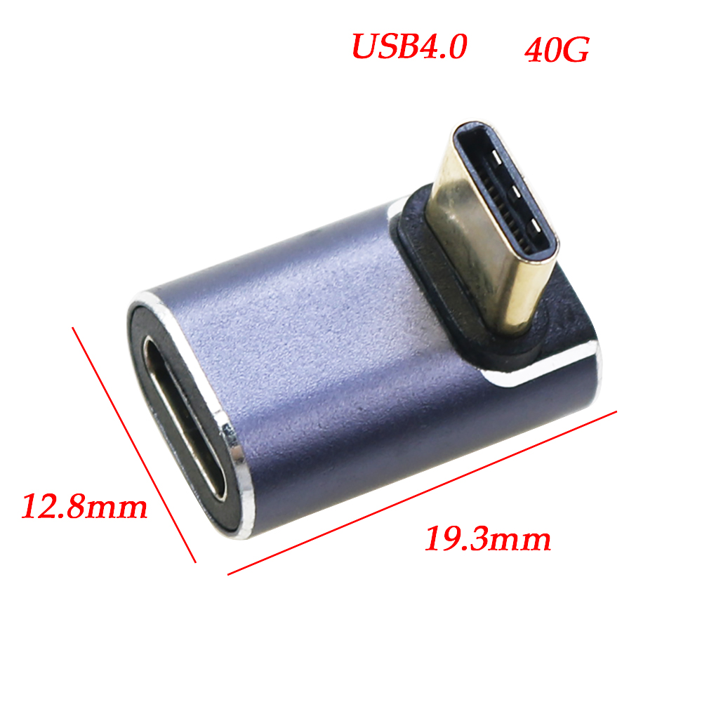 USB-C-Adapter U-förmiger gerader Winkel adapter Typ C Buchse zu Typ C Stecker 40 Gbit/s schneller Daten adapter Konverter Lade adapter