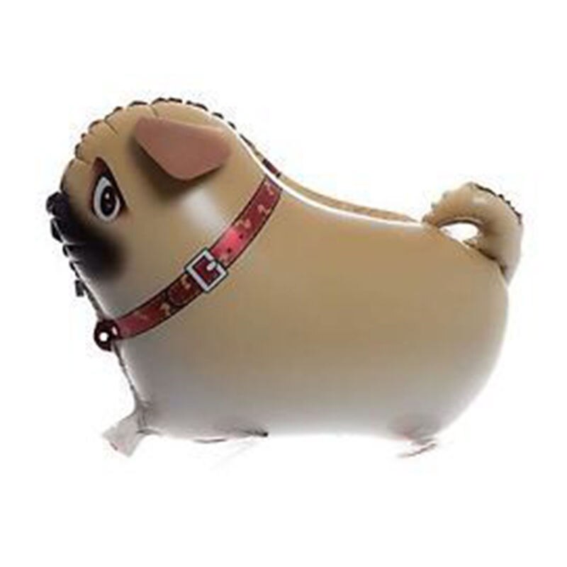 Children Walking Foil Pet Pug Dog Balloon Helium Fun Party Birthday Decors 61x41 cm