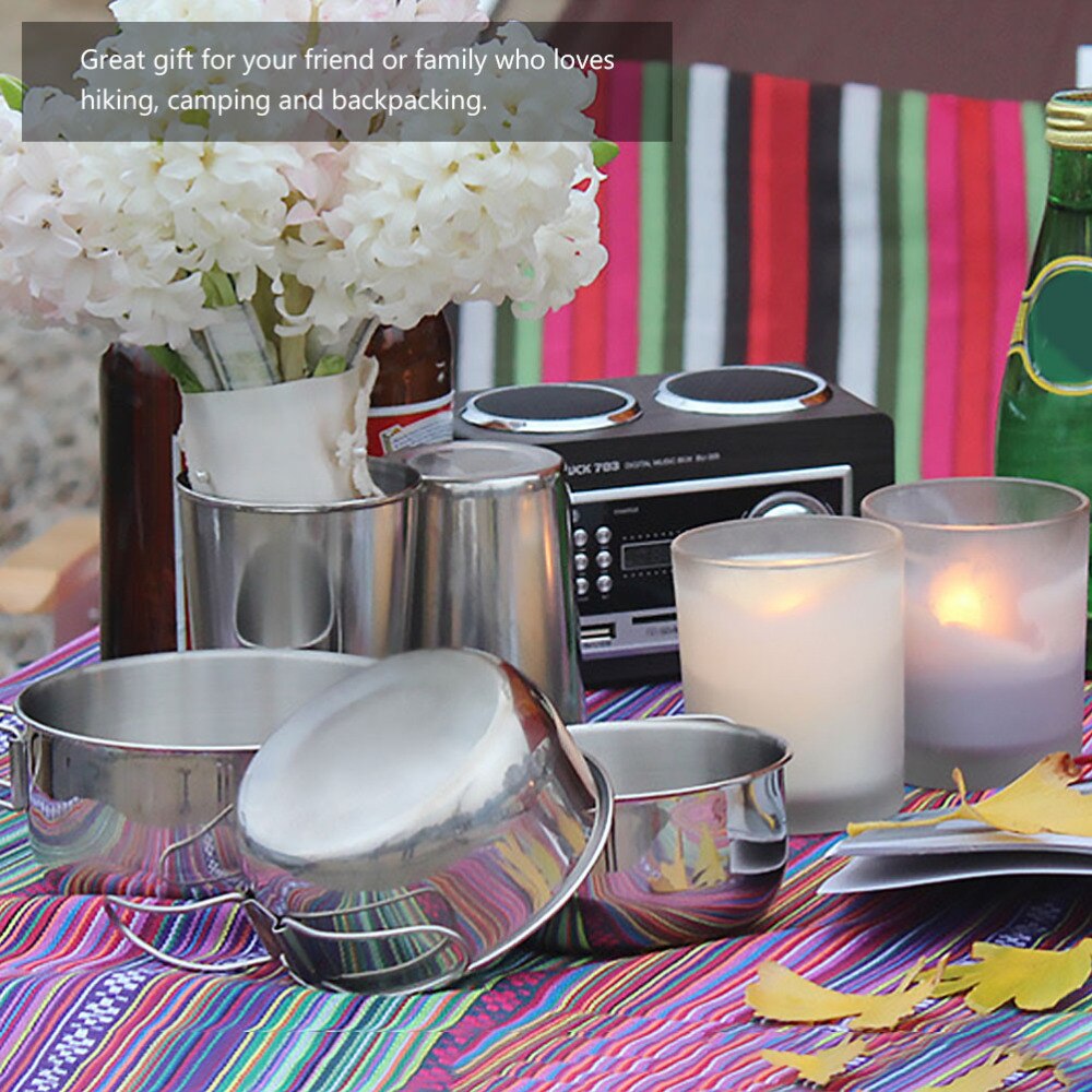 1Pc Outdoor Camping Pot Convenient Practical Durable Cookware Cook Utensils Camping Accessories for BBQ Outdoor Camping