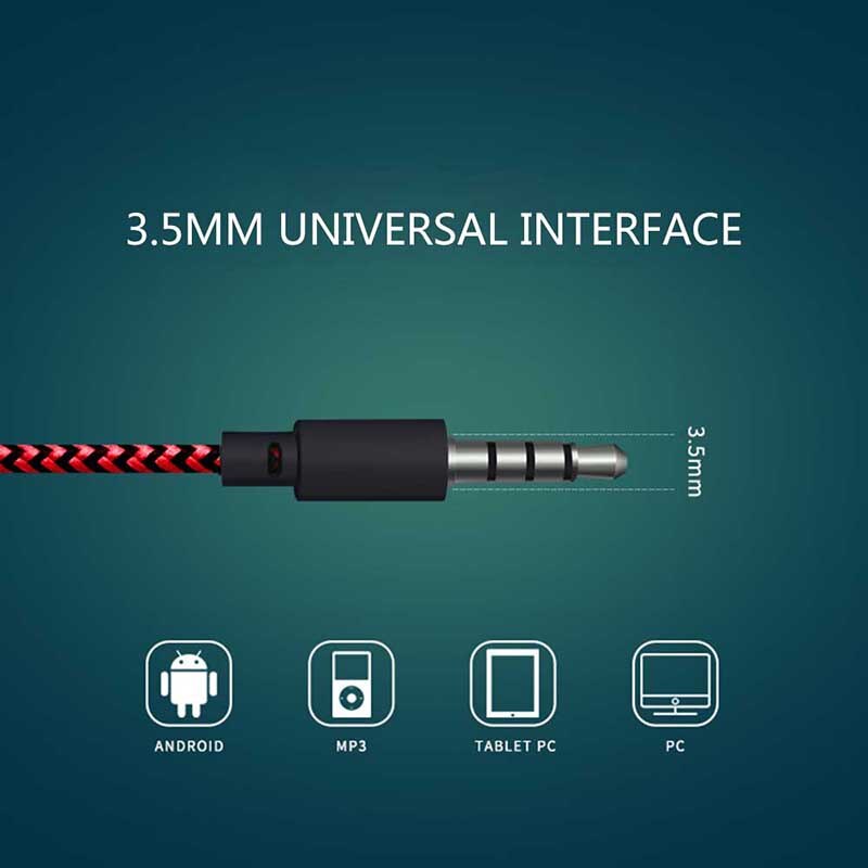 3.5mm bedrade sport oordopjes met superbass oordopjes, headset, bedrade hoofdtelefoon met microfoon voor iphone, samsung, xiaomi  mp3 4 android en ios