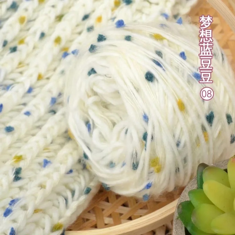Hilo de lana de punto arcoíris, 50g, tejido a mano, Mohair, hilo de ganchillo, hilo de punto grueso, bufanda DIY, suéter, línea de sombrero blanet, 1 ud.: Naranja