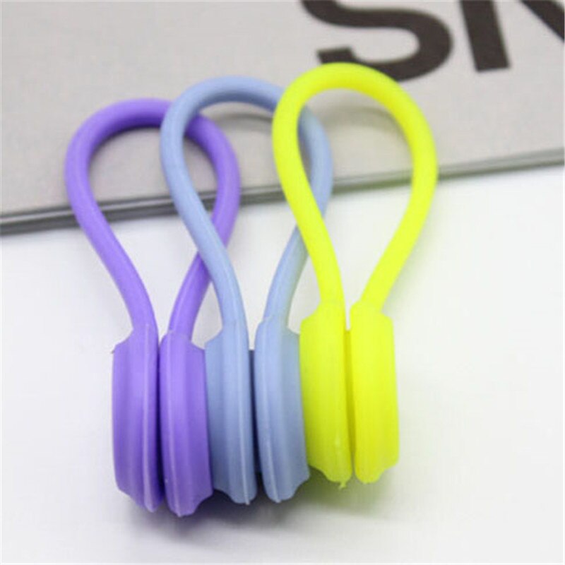 Silikon Magnet Spule Kopfhörer Kabel Wickler Headset Typ Spuler Naben Kabel Halfter Kabel Draht Veranstalter 3PC Silikon Gummi: A 3Stck Farbe zufällig