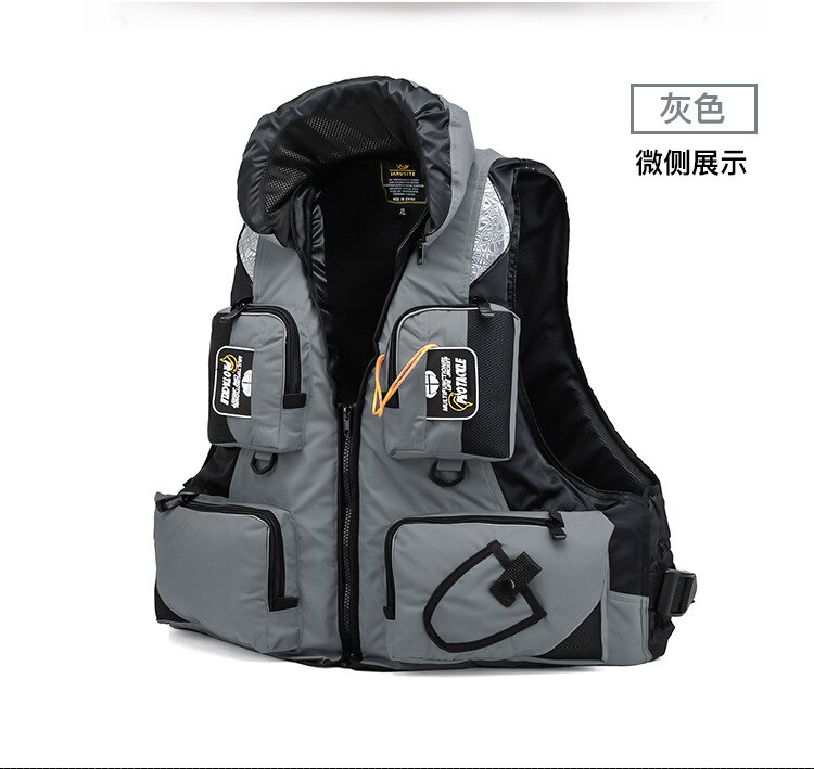 CE buoyancy suit portable fishing vest adult road Asian fishing suit sea fishing multi-pocket vest life jacket