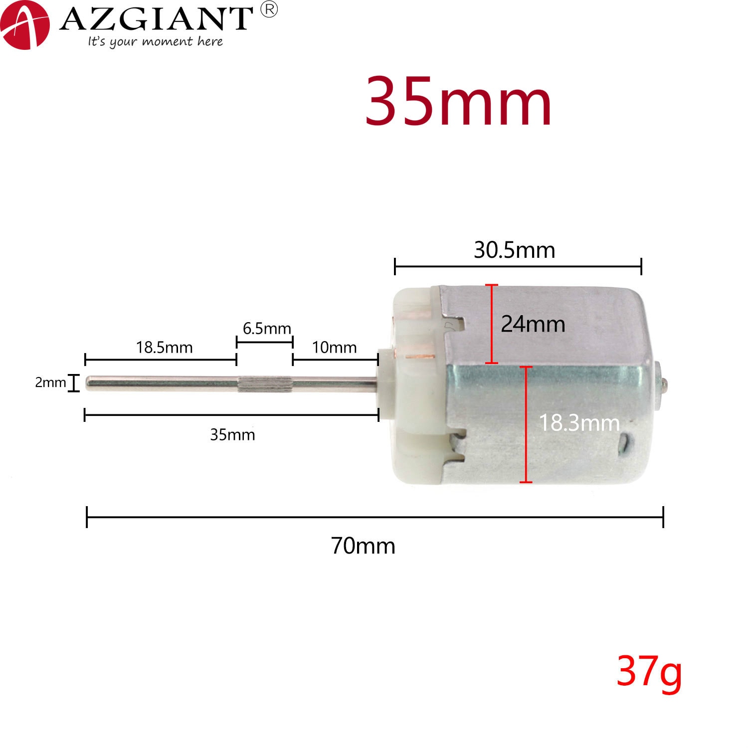 35mm car ribbed shaft Lock Actuator Motor FC 280PC flat , O Spindle, Power door Locking Repair Engine for range rover RR P38