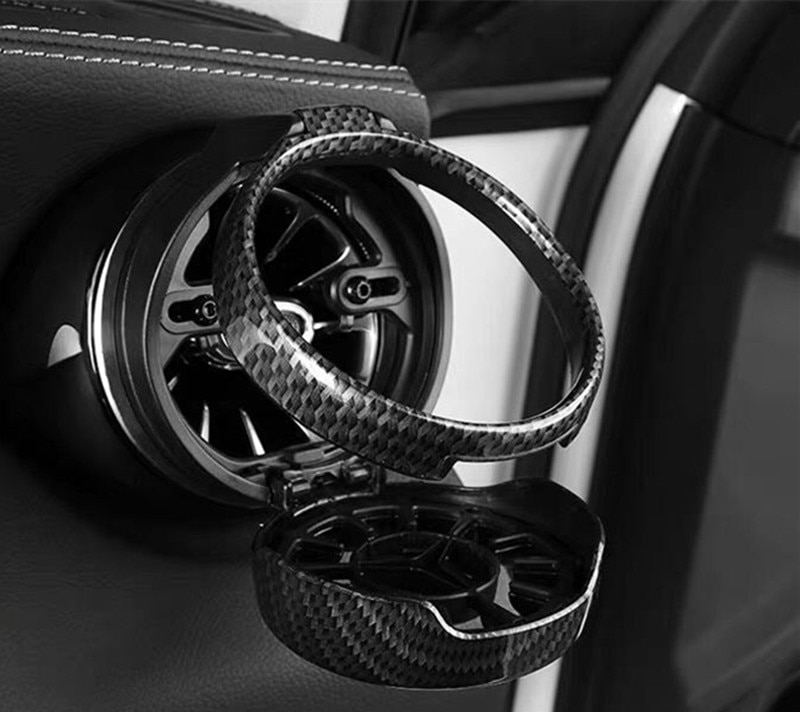 Mercedes-benz c-class G W464 W447 W177 C257 GLB in fibra di carbonio presa di aria condizionata supporto di tazza