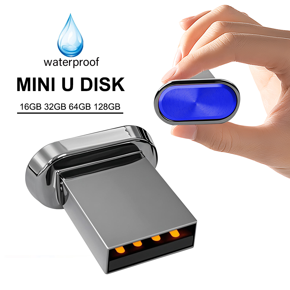 Super Mini USB Flash Drive Waterproof/Shockproof Pendrive 128GB 64GB 32GB 16GB 8GB 4GB Real Capacity USB Memory Stick Thumbdrive