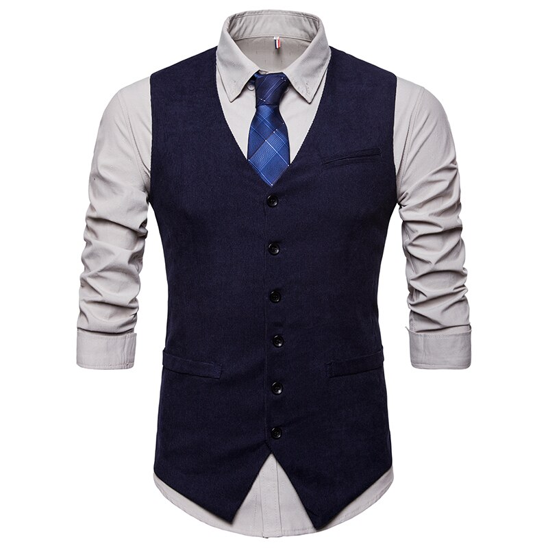 Gilet de costume en velours côtelé pour homme, gilet de mariage, gilet de smoking 035