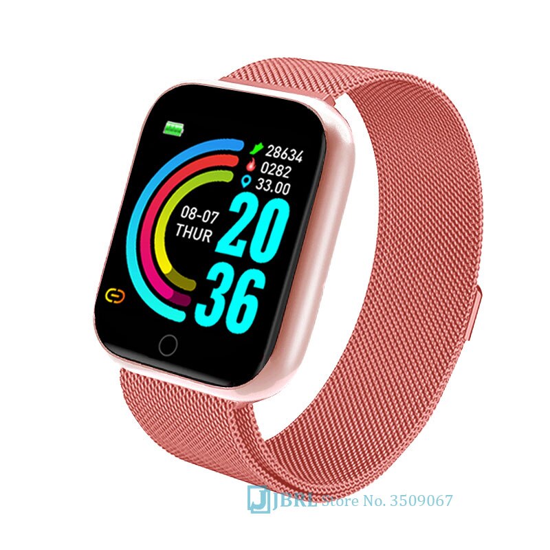 Newest Smart Band Women Men Smartwatch Bluetooth Ladies Fitness Bracelet Mens Waterproof Android IOS Phone Heart Rate Sports: steel gold