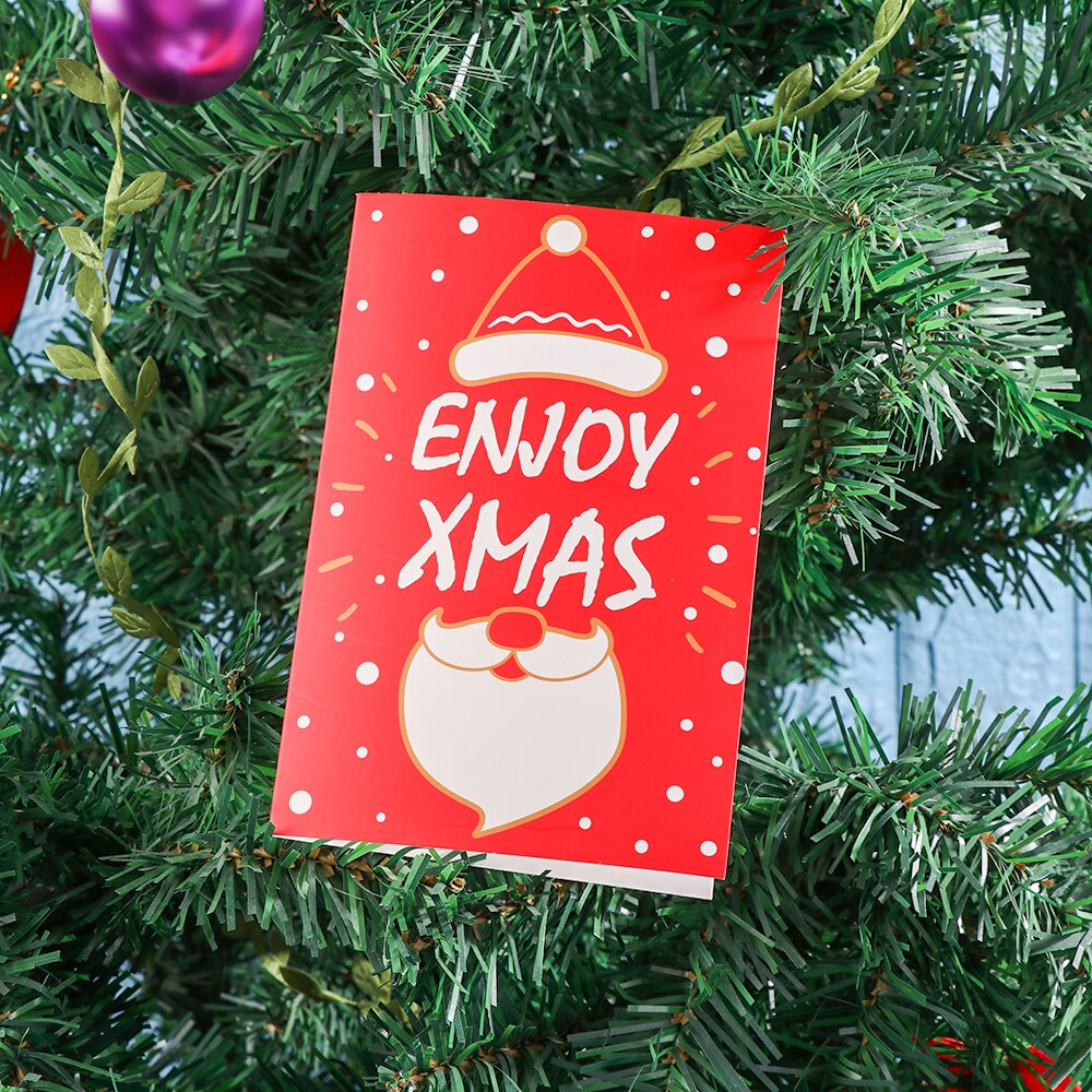 24 Pcs/lot Christmas Greeting Card Kids Christmas Blessing Greeting Cards Envelope Year Postcard Card Xmas Party