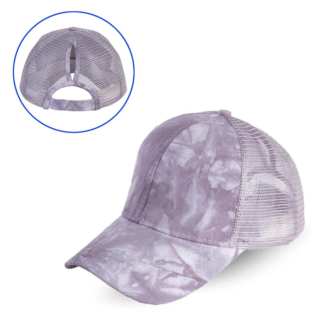 Ponytail Baseball Cap Messy Bun Hats For Women Washed Cotton Snapback Caps Ladies Casual Summer Sun Visor Outdoor Hat: Grey 1