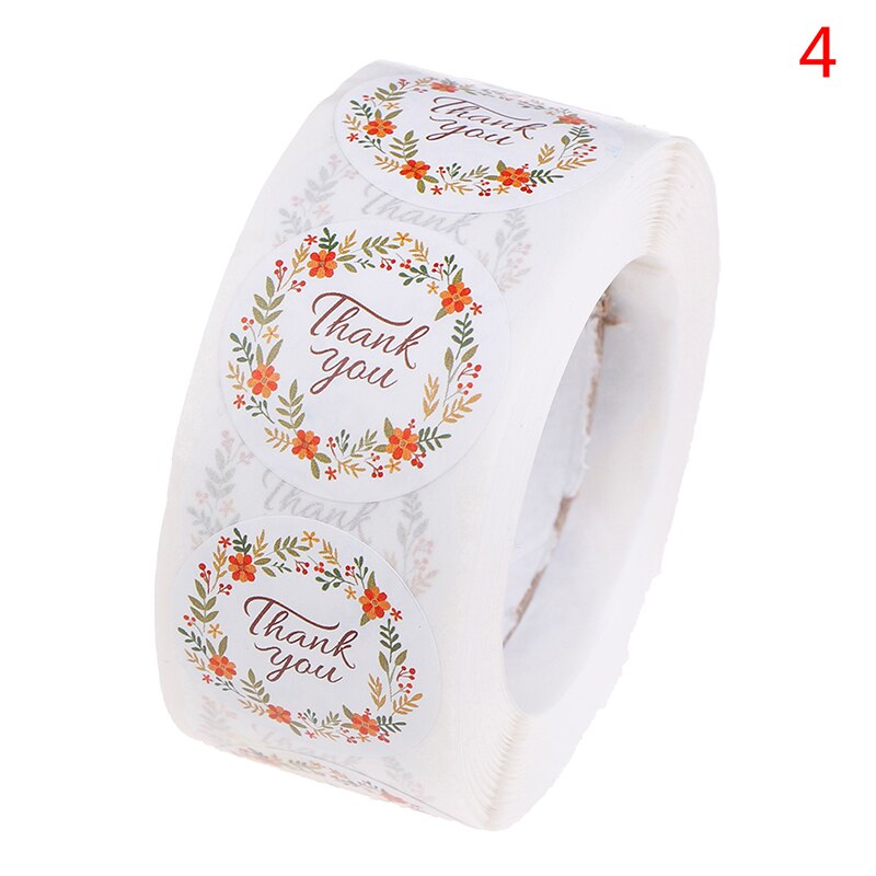 Thank You Stickers Seal Labels Cute Stickers 500Pcs Per Roll Stationery Sticker: P4