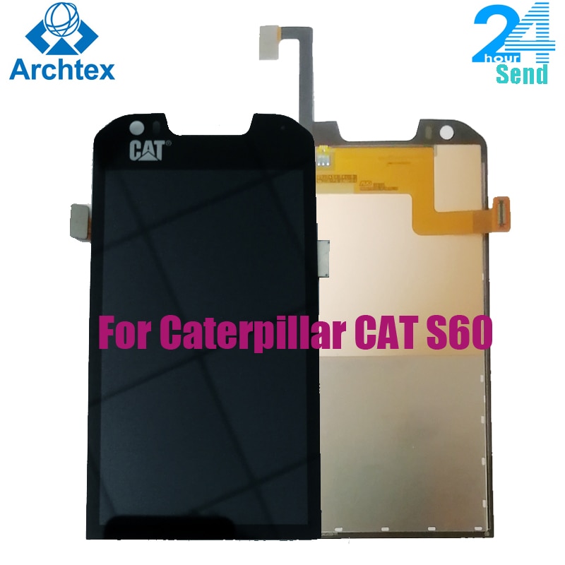 Til caterpillar cat  s60 original lcd -skærm og berøringsskærm digitaliseringsenhed +værktøj 4.7 tommer 1280 x 720p