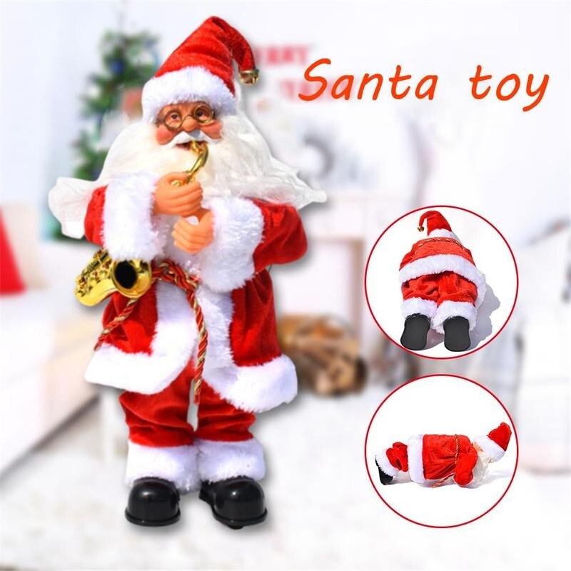 Danza Santa Claus música navidad niños juguetes nuevas decoraciones invertidas juguetes de calles niños adornos eléctricos Navidad I0B6