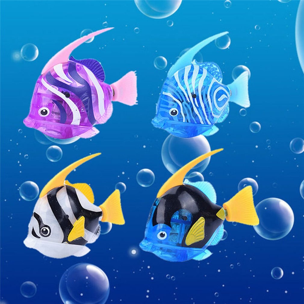 Grappig Zwemmen Elektronische Vis Activated Batterij Aangedreven Bad Speelgoed Vis Robotic Pet Voor Vissen Tank Decorating Huisdieren Vissen