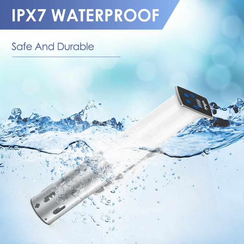 Wancle-cocina Sous Vide al vacío de 1100W, resistente al agua IPX7, circulación de inmersión de cocción lenta, cocina precisa con pantalla Digital LED