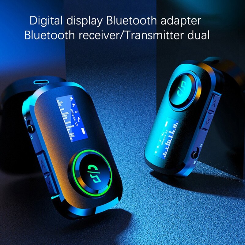 Auto-lcd-display-audio-transmitter-receiver bluetooth 5.0 aux stereo  mp3 -player freisprecheinrichtung drahtlosadapter