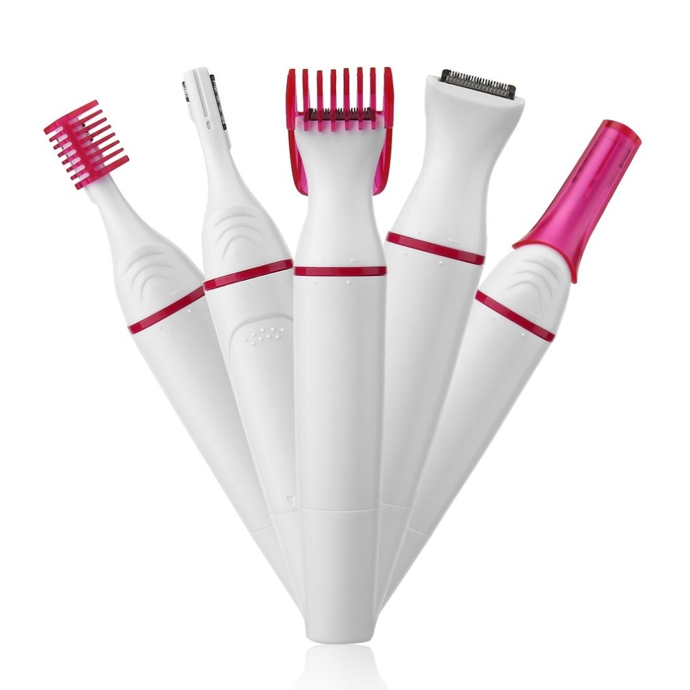 5 in 1 Multifunktions Frauen Haar Entfernung Elektrische Gestaltung Weibliche Rasieren Maschine Mini Rasierer Trimmer Razor für Augenbraue Unterarm