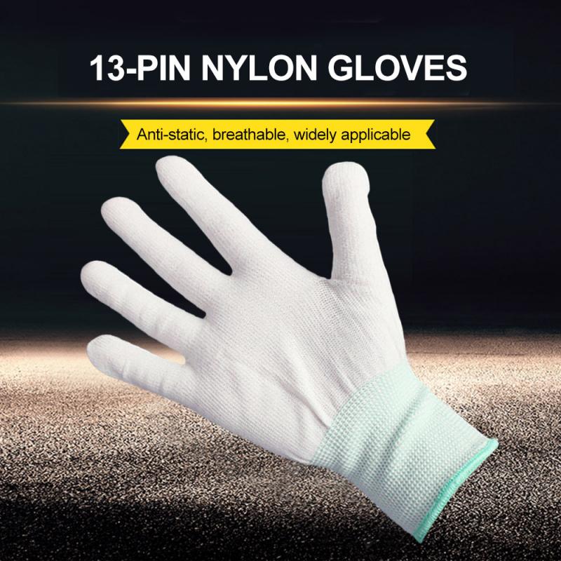 5 paar Antistatik-handschuhe Anti Statische ESD Elektronische Arbeits Handschuhe Pu Beschichtet Palm Beschichtete Finger PC Gleitschutz Für Finger Schutz
