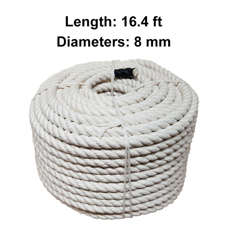 8mm 1-5m macrame reb snoet bomuldssnor til håndlavet naturligt beige reb gør-det-selv hjemmebryllupstilbehør